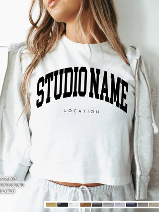 Custom Logo or Design Athletic Wear Flowy Crop Top (Min 3)