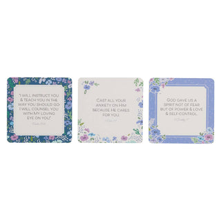 101 Bible Verses For Teachers Purple Scripture Cards in a Ti