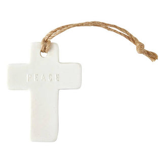 Face to Face Ceramic Ornament - Cross - Peace