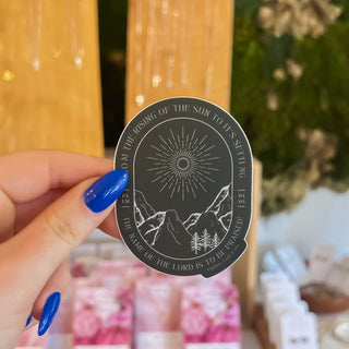 From the Rising of the Sun Waterproof Vinyl Sticker | Christian stickers | Faith stickers