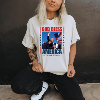 Trump 2024 T-Shirt - God Bless America