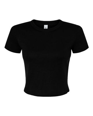 Custom Branded Logo Women's Micro Rib Short Sleeve Baby Tee (MIN. 3)