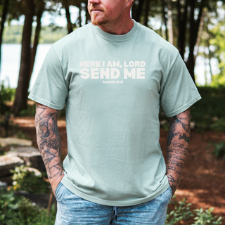 Here I Am Lord Send Me Christian Graphic T-Shirt