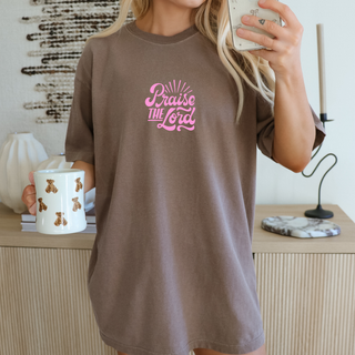 Praise The Lord Bright Colors Christian Crewneck T-Shirt Apparel