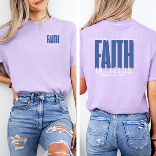 Saved By Grace Through Faith in Jesus Christian Crewneck T-Shirt Apparel