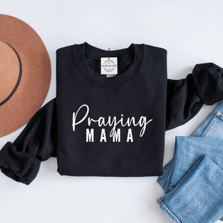 Praying Mama Christian Mothers Day Crewneck Sweatshirt