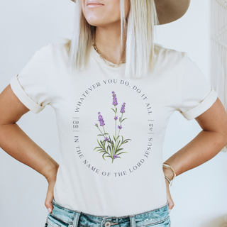 Colossians 3:17 Lavender Flower T-Shirt