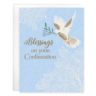 With Scripture Religious Greeting Card - Confirmation Dove
