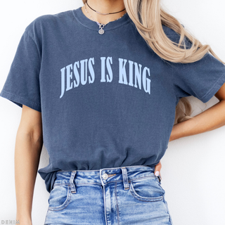 Jesus is King Bright Colors Christian Crewneck T-Shirt Apparel