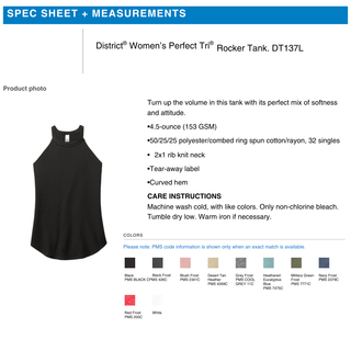 Custom Women’s Perfect Tri® Rocker Tank (MIN QTY) 3DT137L District®