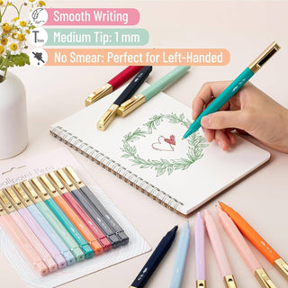 Mr. Pen Assorted Aesthetic Pens, 10 Pack, Fast Dry