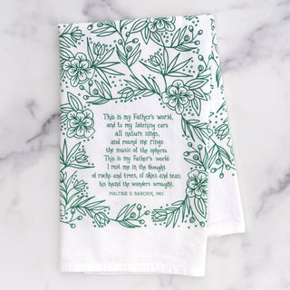 This Is My Father's World Hymn Tea Towel — 24" x 20"