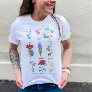 Vintage Floral Fruit Of The Spirit Tee Shirt