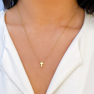 Dainty Floating Cross Necklace