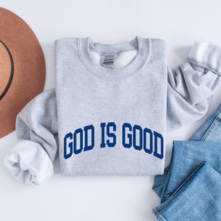 God is Good Cozy Crewneck Sweatshirt