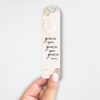 Grace Upon Grace John 1:16 Metal Christian Bookmark