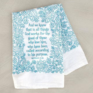 In All Things Scripture Tea Towel