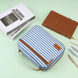 Navy Stripe Bible Case