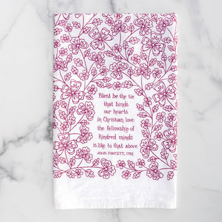 Blest Be the Tie Hymn Tea Towel — 24"x20"