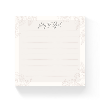 Glory To God Neutral Peony Sticky Notes