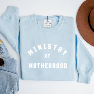 Ministry of Motherhood Heavyweight Christian Mothers Day Crewneck Sweatshirt