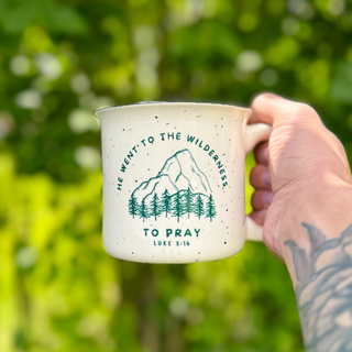 *LAST ONE!* He Went To the Wilderness To Pray Camp Mug