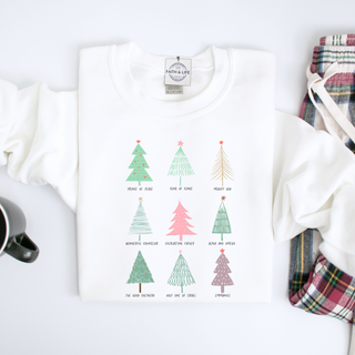 December Sweatshirt Of The Month - The Names Of God Christmas Trees