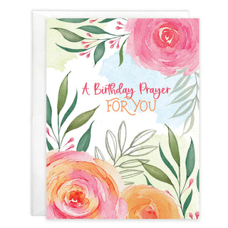 With Scripture Birthday Card - Corner Blooms