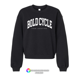 Custom Logo Women's Bubble Sleeve Boxy Athletic Sweatshirt (MIN. 3)