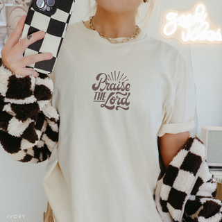 Praise The Lord Bright Colors Christian Crewneck T-Shirt Apparel