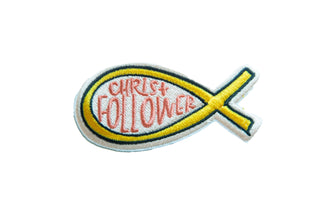 Christ Follower Fish Hat Patch