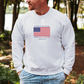 Blessed Is The Nation Whose God is the Lord Unisex Crewneck Sweatshirt