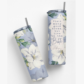 Live in the Bible Spurgeon Quote Stainless Tumbler