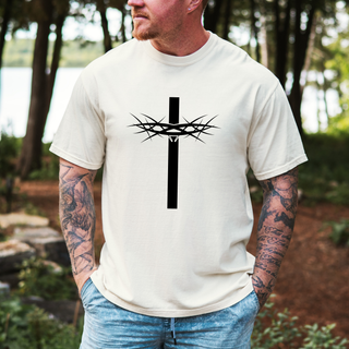 Crown of Thorns Cross Christian Graphic T-Shirt