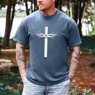 Crown of Thorns Cross Christian Graphic T-Shirt