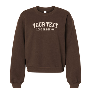 Custom Logo Women's Bubble Sleeve Boxy Athletic Sweatshirt (MIN. 3)