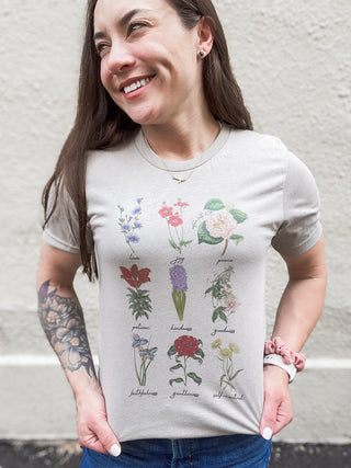 Vintage Floral Fruit Of The Spirit Tee Shirt