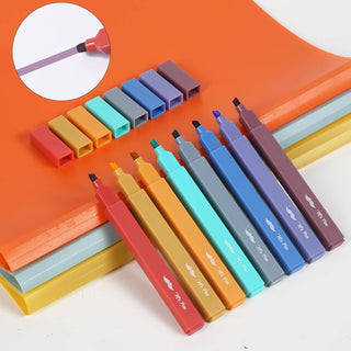 Muted Pastel Highlighters 8 Pack No Bleed