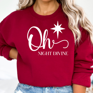 Oh Night Divine Christmas Crewneck Sweatshirt