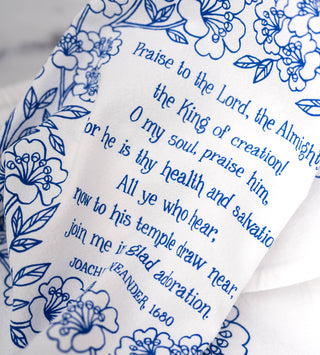 Praise to the Lord Hymn Tea Towel — 24"x20"