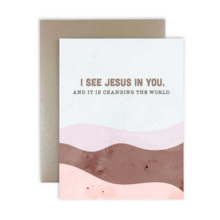 Jesus in You Waves Greeting Card