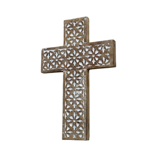 Pantego Hand Carved Wood Wall Cross