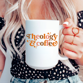 Theology & Coffee Fall Mug Pumpkin Spice Colors