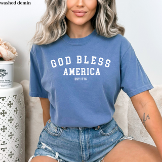 God Bless America 1776 - Comfort Christian T-Shirt, Gospel Wear and Share