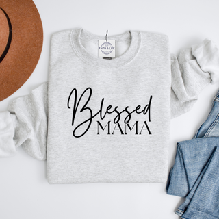 Blessed Mama Christian Mothers Day Crewneck Sweatshirt