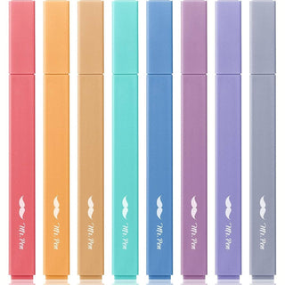 Muted Pastel Highlighters 8 Pack No Bleed
