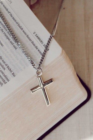 Necklace Cross - Sterling Silver - 24"