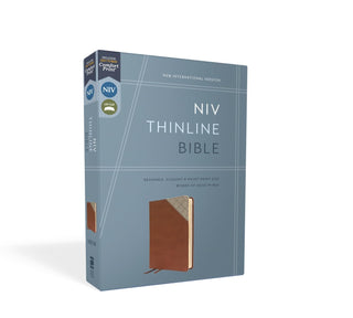 NIV, Thinline Bible, Leathersoft, Brown, Red Letter, Comfort Print Imitation Leather