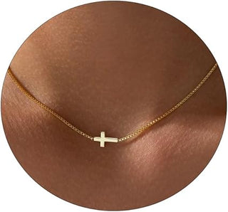 Dainty Horizontal Cross Necklace