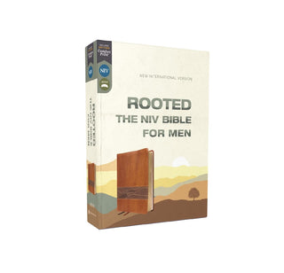 Rooted: The NIV Bible for Men, Leathersoft, Brown, Comfort Print